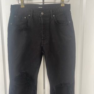 GRLFRND Girlfriend High Rise Karolina Distressed Black Skinny Jeans 28